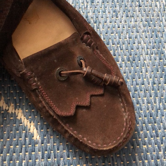 Tod’s Brown Leather Tassel Driving Shoes Women’s Sz. 39/9 - Picture 3 of 9